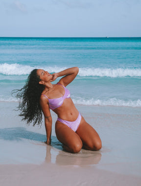 Biquíni Aro Meia Taça Com Bojo e Calcinha Fio Duplo Holly | Lilás