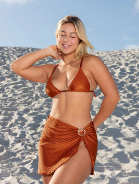 Trijunto Cortininha Com Bojo Calcinha Cintura Media e Saia Curta Marquezine | Terra