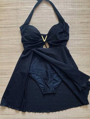 Maio Tanga Vestido Curve Com Bojo Tulum | Preto